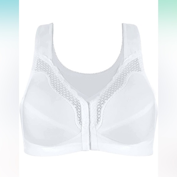 Exquisite Form Fully Wireless White Cotton Back & Posture Support Bra - Picture 2 of 6